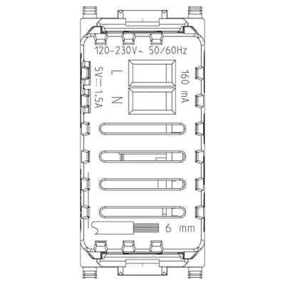 Presa USB Vimar Plana 5V 1,5A Bianca 14292 - Ricarica Rapida e Sicura per Smartphone e Tablet