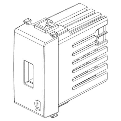 Presa USB Vimar Plana 5V 1,5A Bianca 14292 - Ricarica Rapida e Sicura per Smartphone e Tablet