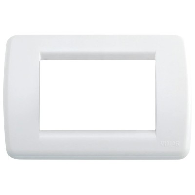 Placca Rondò 3M Bianco Brillante VIMAR SKU: 16763.01 - Design Elegante e Durevole, Facile Installazione