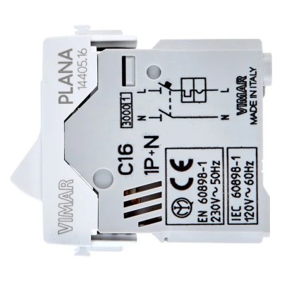 Interruttore Automatico Magnetotermico Bipolare Vimar Plana 16A 14405.16 - Sicurezza Elettrica IP40