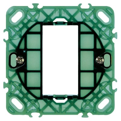 Supporto Vimar Plana 1 Modulo con Griffe per Scatole Tonde 60 mm - SKU 14601, Installazione Sicura e Pratica