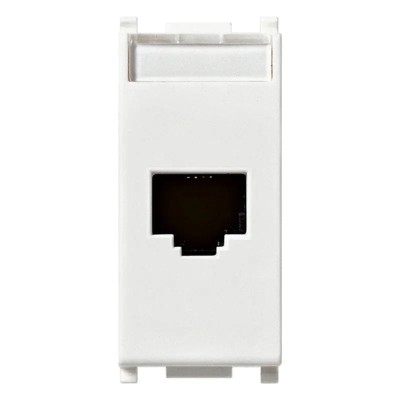 Presa Vimar Plana Dati RJ45 CAT6 UTP Bianco 14339.6 - Alta Prestazione, Design Elegante, Cablaggio Universale T568A/B