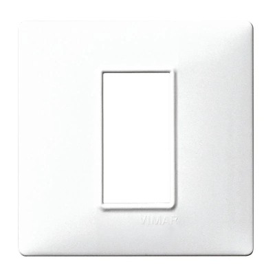 Placca Vimar Plana 1 Modulo Bianco 14641.01 - Plastica Alta Qualità, Facile Installazione