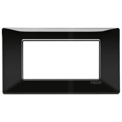 Vimar Plana Placca 4 Moduli Nero 14654.05 - Design Moderno in Tecnopolimero Resistente