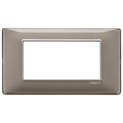 Placca Vimar Plana 4 Moduli Colore Cenere 14654.40 - Tecnopolimero Resistente e Design Elegante