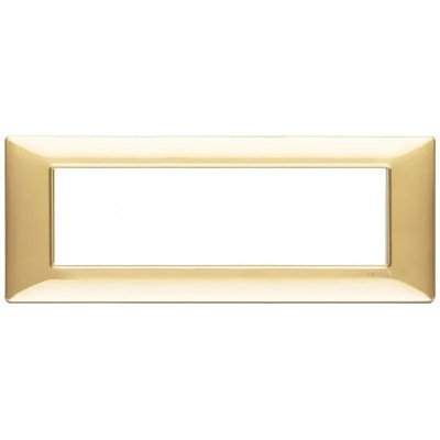 Vimar Plana Placca 7 Moduli Oro Lucido - Codice SKU 14657.24, Design Elegante e Resistente