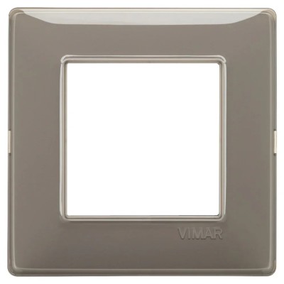 Vimar Plana Placca 2 Moduli Cenere 14642.40 - Tecnopolimero Resistente e Design Compatto