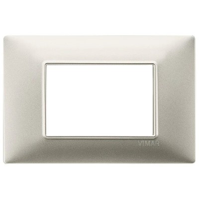 Vimar Plana Placca 3 Moduli Nichel Opaco - Codice SKU 14653.21, Elegante e Facile da Installare