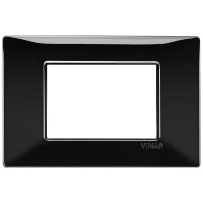 Vimar Plana Placca 3 Moduli Nero 14653.05 - Design Elegante e Alta Resistenza in Tecnopolimero