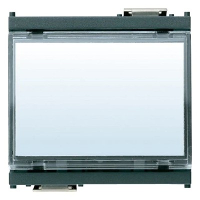 VIMAR Pulsante Targh. 1P NO 10A 12-24V Grigio - Modello 16190, Targhetta Luminosa, Design Moderno