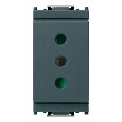 VIMAR Presa 2P+T 10A P11 Grigio - 16201, Sicura e Affidabile per Domestico e Professionale