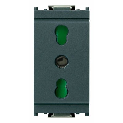 VIMAR Presa 2P+T 16A P17/11 Grigio Elegante - SKU 16203, Sicura e Facile da Installare