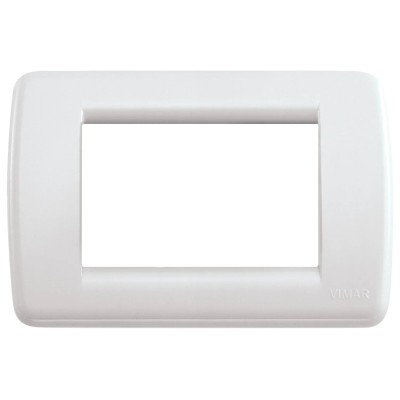 VIMAR Placca Rondò 3M Bianco Idea - SKU 16763.04, Tecnopolimero Resistente, Design Elegante e Moderno