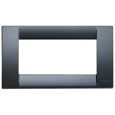 VIMAR Placca Classica 4M Grigio Grafite - 16744.15, Tecnopolimero Resistente e Design Elegante