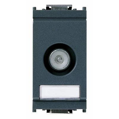 Presa Coassiale VIMAR TV-RD-SAT Passante Grigio - 16306.10, Frequenze 5-2400 MHz, Connettore Maschio