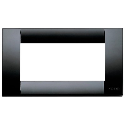 VIMAR Placca Classica 4M Nera 16744.16 - Tecnopolimero Resistente e Design Elegante