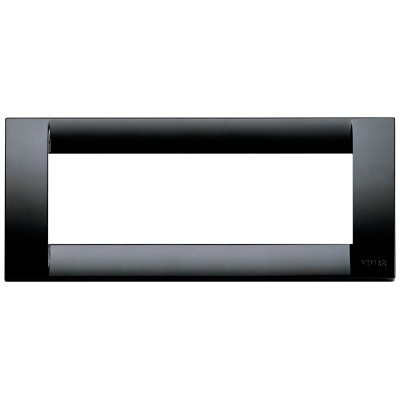 VIMAR Placca Classica 6M Nera - Codice SKU 16746.16, Design Elegante e Resistente in Tecnopolimero