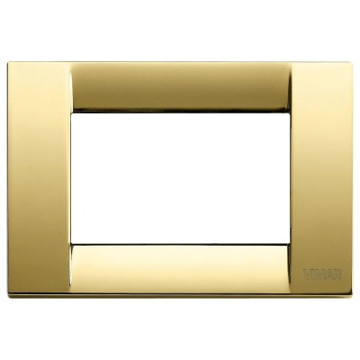VIMAR Placca Classica 3M Oro Lucido - Codice SKU 16733.32, Design Elegante e Facile Installazione