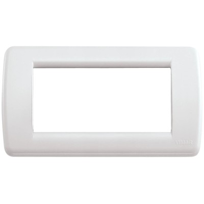Placca Rondò 4M Bianca Per Interruttori VIMAR - Tecnopolimero Resistente - SKU 16764.04