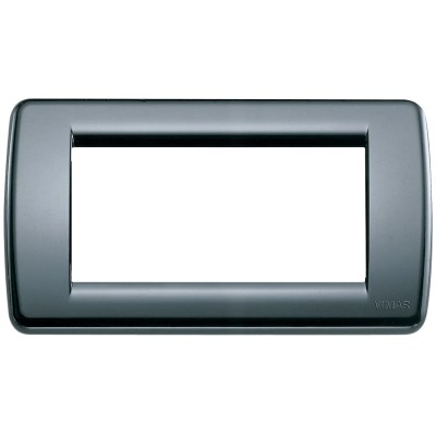 VIMAR Placca Rondò 4M Grigio Grafite - Modello 16764.15, Design Moderno in Tecnopolimero