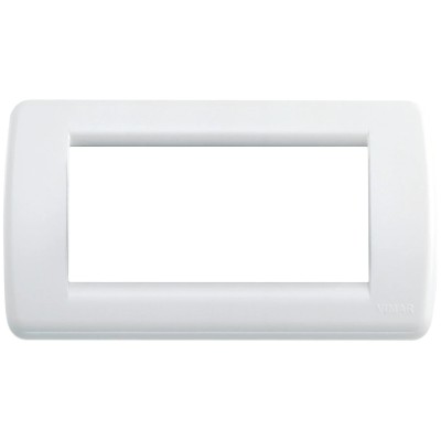 VIMAR Placca Rondò 4M Bianco Brillante - Codice SKU 16764.01, Design Elegante e Funzionale