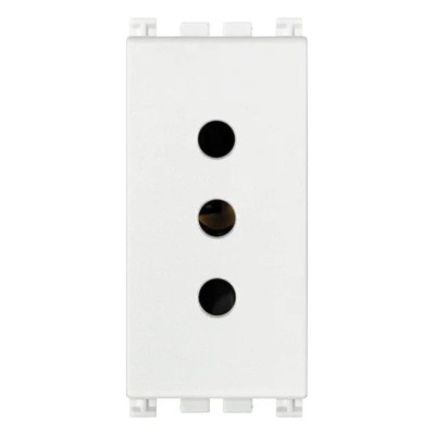 Presa VIMAR 2P+T 10A P11 Bianco SICURY - Sicurezza e Efficienza - SKU 19201.B