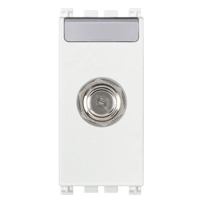 Presa Coassiale Femmina Tipo F VIMAR 19318.B - Design Elegante Bianco, 2400 MHz, Facile Installazione