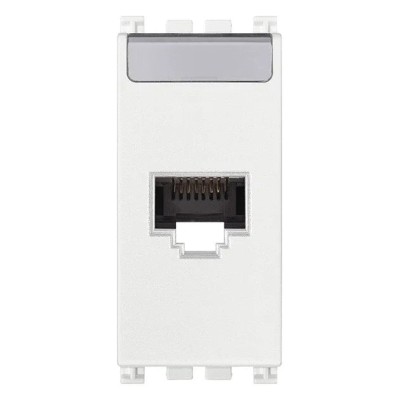 Presa RJ45 VIMAR Netsafe Cat5e UTP 1 Gbps - Codice SKU 19339.11.B, Installazione Facile, Design Elegante