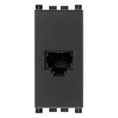 VIMAR Presa RJ11 6/4 Grigio - 19320, Connessione Affidabile e Facile Installazione con Morsetti a Vite