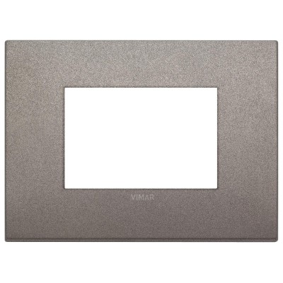 VIMAR Placca Classic 3M Titanio Matt Elegante e Resistente - SKU 19653.04, 3 Moduli, Facile Installazione
