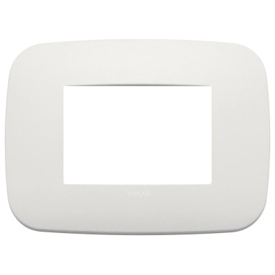 VIMAR Placca Round 3 Moduli 19683.25 in Metallo Finitura Perla Matt - Design Elegante e Funzionale
