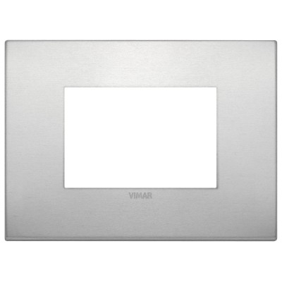 VIMAR Placca Classic 3M Naturale in Alluminio - SKU 19653.15, Design Elegante e Resistente