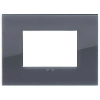 VIMAR Placca Classic 3M Reflex Grigio Fumè - 19653.61, Tecnopolimero Elegante e Resistente, 3 Moduli