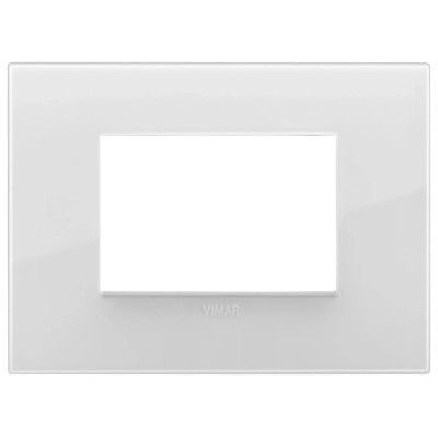 VIMAR Placca Classic 3M Reflex Ghiaccio 19653.66 - Tecnopolimero Resistente, Design Elegante