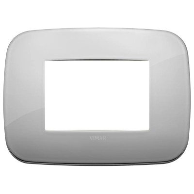 VIMAR Placca Round 3M Cromo 19683.28 - Design Elegante in Metallo, Massima Personalizzazione