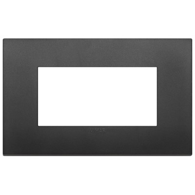 Placca Classic 4M Nera VIMAR - Modello 19654.71 in Tecnopolimero Resistente e Facile da Installare
