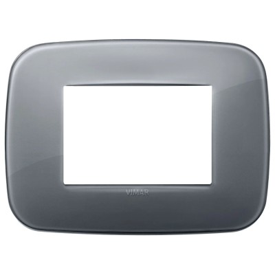 VIMAR Placca Round 3M Reflex Grigio Fumè - SKU 19683.61, Design Elegante e Versatile, Facile Installazione