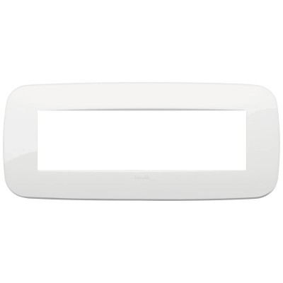 VIMAR Placca Round 7M Bianco 19687.84 - Tecnopolimero Resistente, Design Elegante e Funzionale