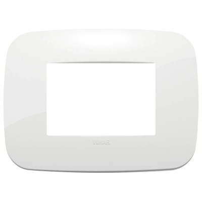 VIMAR Placca Round 3M Bianco - Codice 19683.84, Tecnopolimero Resistente, Design Elegante