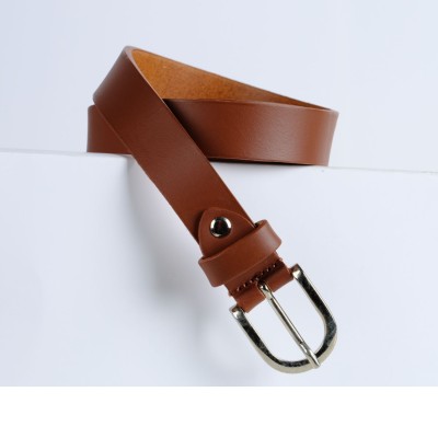 Cintura Made in Italy in Vero Cuoio Mod.Roma - Marrone Rame - Spessore 2,5cm