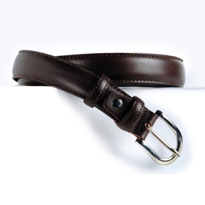 Cintura Made in Italy in Vera Pelle Mod.Roma - Marrone Cioccolata - Spessore 2,5cm