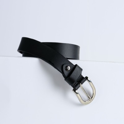 Cintura Made in Italy in Vero Cuoio Mod.Roma - Nero Intenso - Spessore 2,5cm