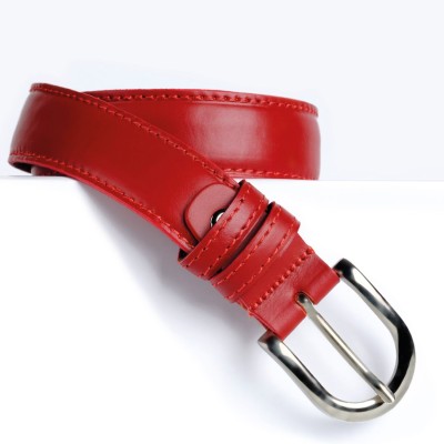 Cintura Made in Italy in Vera Pelle Mod.Roma - Rosso Marrone - Spessore 2,5cm