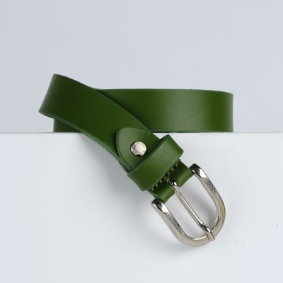 Cintura Made in Italy in Vera Pelle Mod.Roma - Verde Foglia - Spessore 2,5cm