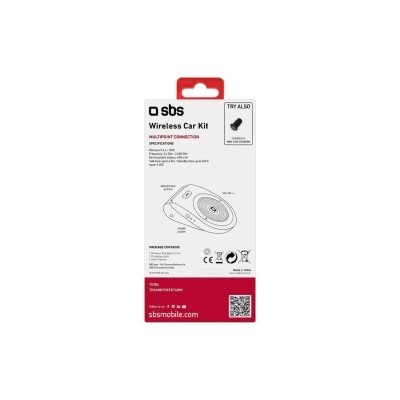Kit Vivavoce Da auto Bluetooth SBS con Tasto di risposta/fine chiamata e volume