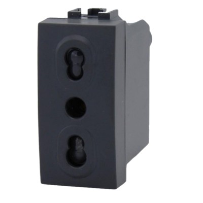 Sandasdon Presa Bipasso 2P+T 10/16A 250V Style Nero SD81800