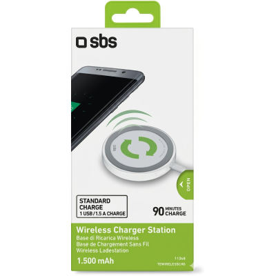 SBS Wireless charging Station, base di ricarica wireless senza fili 15W