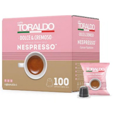 Toraldo Caffe Capsule Nespresso Dolce e Cremoso 100pz