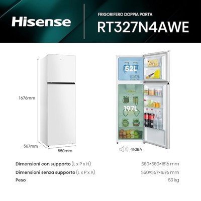 Hisense Frigorifero 249LT RT327N4AWE WHITE