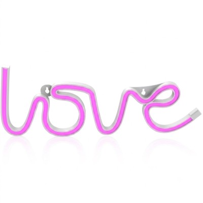 Muitomas Lampada Led Neon Love Type-C Rosa